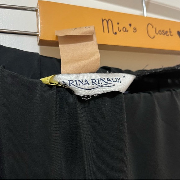 MARINA RINALDI - Stretchy Nylon Pant - Black - Women’s M - Picture 2 of 5